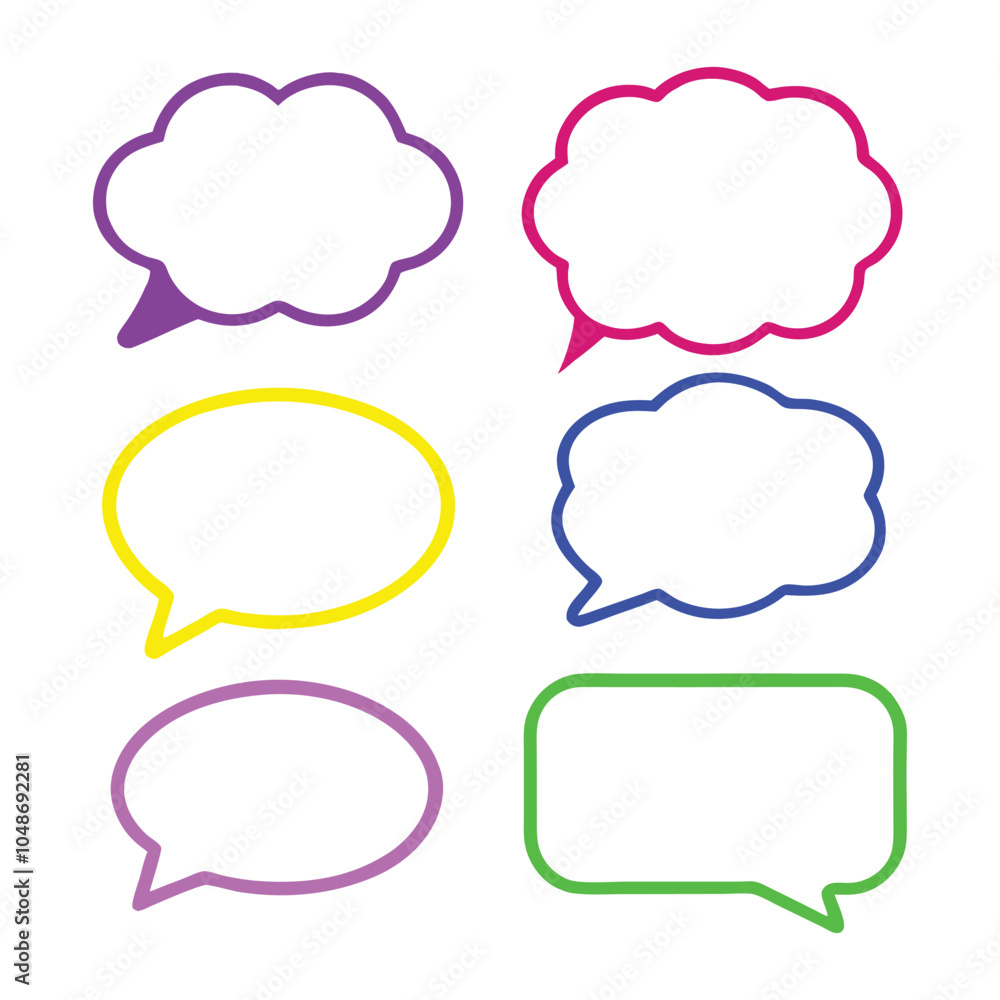 Poster geometric and organic speech bubbles vector for digital and print projects.