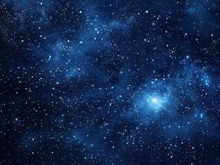 twinkling stars scattered across a deep blue night sky, creating a serene and dreamy atmosphere perfect for meditation or nighttime themes