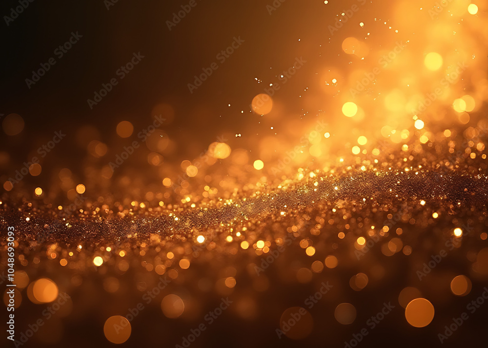 Poster adds brown sparkle bright glitter background overlay for visually appealing artistic results in graphic design projects effectively.