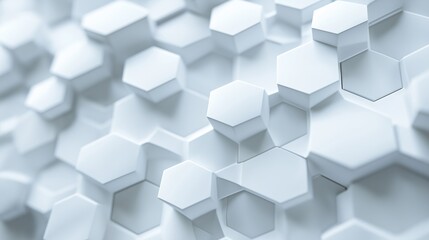 Obraz premium abstract composition of interlocking white hexagons
