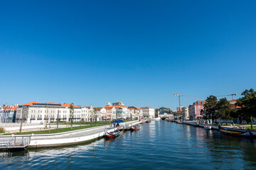 View of the tourist city of Aveiro. Central Region, Portugal.
