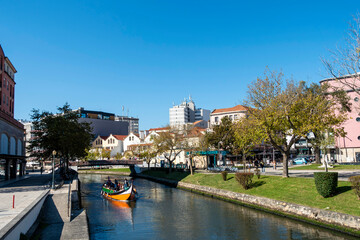 View of the tourist city of Aveiro. Central Region, Portugal.