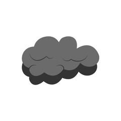 Smoke cloud vector icon isolated on white background.