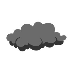 Smoke cloud vector icon isolated on white background.