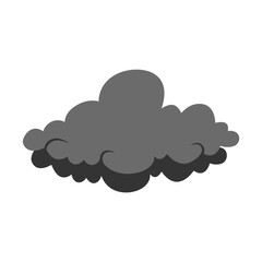 Smoke cloud vector icon isolated on white background.