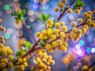 Yellow Blossoms with Bokeh Effect - Delicate Stems in Soft Focus for Nature Photography