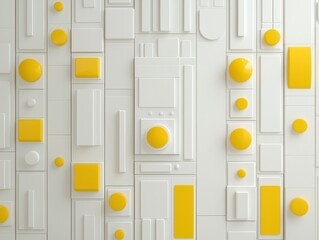 Abstract Yellow and White Digital Background Design