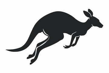 Obraz premium Dynamic Kangaroo Silhouette Design