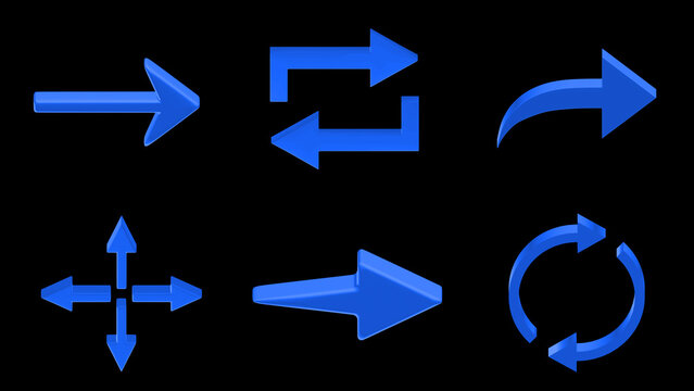 3D Directional Arrow Icons