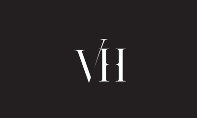 VH, HV, H, V Abstract Letters Logo Monogram