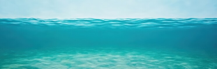 Obraz premium Serene ocean waves in a tranquil, turquoise sea