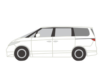 乗用車　白　ミニバン　ワゴン