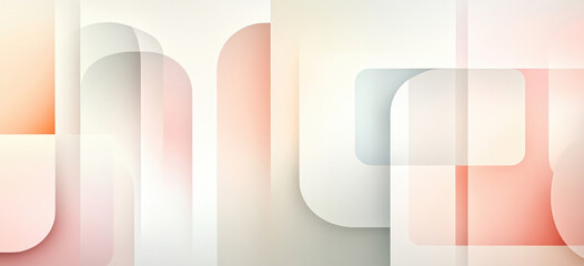 Sanfter Rosa-Beige Verlauf mit feiner Textur und dezenten geometrischen Formen im Bannerformat