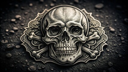 Fototapeta premium Gothic Skull Design for Halloween Decor