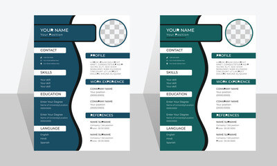 Naklejka premium Modern, clean, professional cv/resume design template.