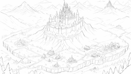 Naklejka premium christmas tree sketch drawing
