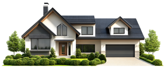 House for sale on isolate transparency background, PNG isolated on white background