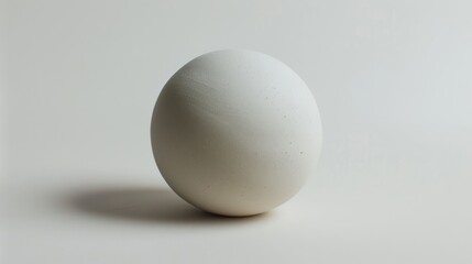 A Single White Egg on a White Surface