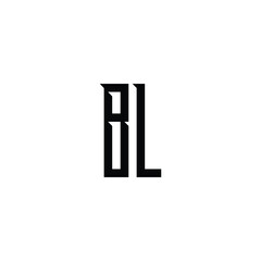BL monogram logo design letter text name symbol monochrome logotype alphabet character simple logo