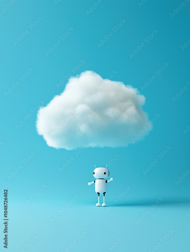 Poster robot interacting with cloud network