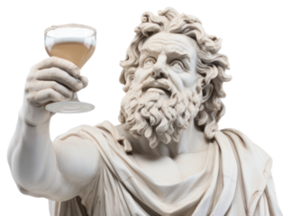 PNG Greek sculpture drinking statue beverage female.