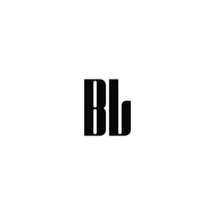 BL monogram logo design letter text name symbol monochrome logotype alphabet character simple logo