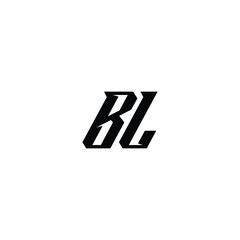BL monogram logo design letter text name symbol monochrome logotype alphabet character simple logo