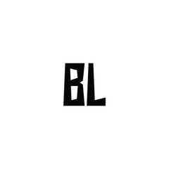 BL monogram logo design letter text name symbol monochrome logotype alphabet character simple logo