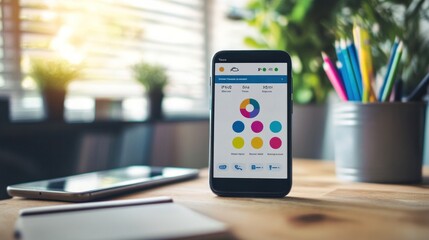 A personality assessment tool displayed on a smartphone, with interactive elements for choosing traits and completing tests on the go.