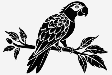 Vibrant Parrot Silhouette Design