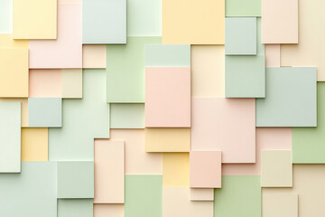 Obraz premium Hintergrund in Blassgrün, Beige und Gelb mit Vintage-Quadraten und Struktur