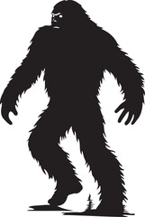Fototapeta premium bigfoot silhouette vector illustration
