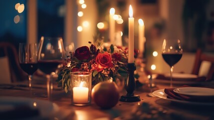 A private party setting, showing an intimate gathering of close friends or family, creating a cozy and exclusive feel.