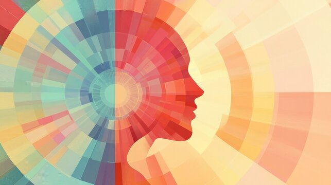 A visual representation of personality traits analysis, featuring a radial chart with key traits radiating from the center, indicating different characteristics.