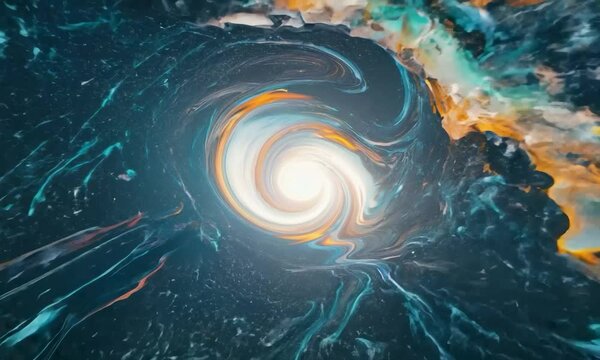  a close-up of two parallel universes colliding. The camera tracks back to show the effects of the collision on both environments.