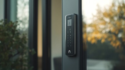 Biometric touchpad door lock with a seamless design, ensuring quick and secure entry for any door.