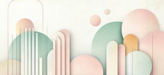 Retro-Hintergrund mit weichem Verlauf in Pink und Mint und feiner Textur und Textfreiraum im Bannerformat