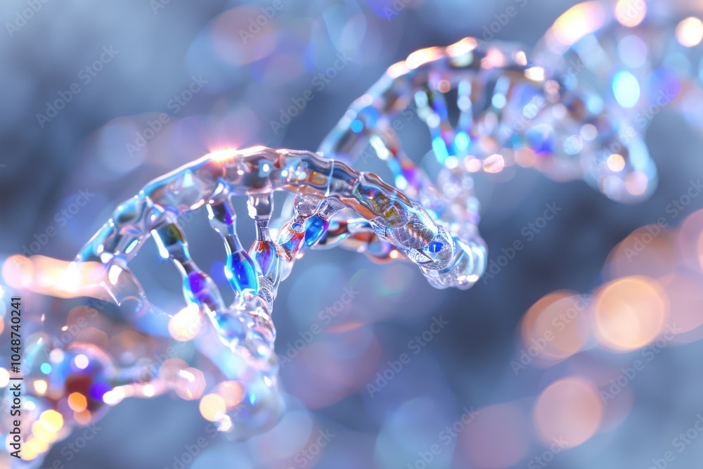 Poster double helix structure: a detailed image of a dna double helix structure, highlighting its iconic tw