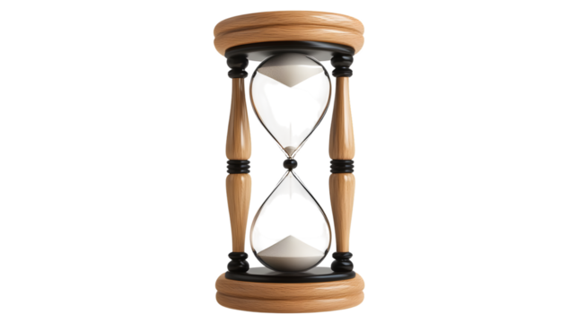 Hourglass, isolated on white background