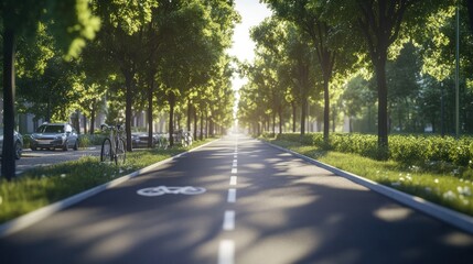 Fototapeta premium A Sunny Day Bike Path