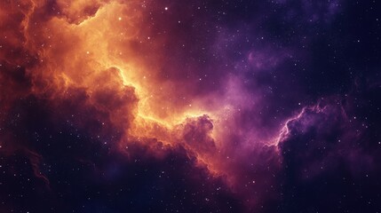 Vibrant cosmic clouds in the night sky