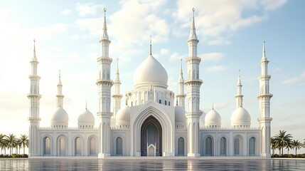 Obraz premium Majestic Islamic Mosque at Sunrise