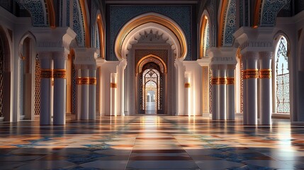 Majestic Islamic Mosque at Sunrise