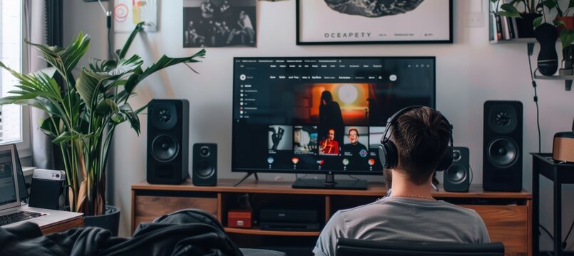 Modern Entertainment Website Showcasing Latest Music Videos for Streaming Design