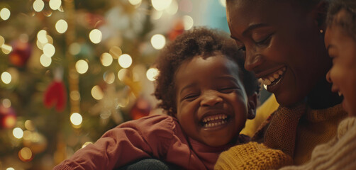 Warm Holiday Giving Campaign Banner Featuring Smiling Families and Bold Call to Action