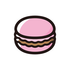 Macaron outline icon for graphic design, apps and websites
