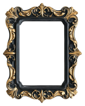 PNG Squart Victoria black and gold frame vintage classic photo photography.