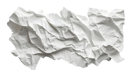 Obraz premium Crushed paper texture, overlay element, isolated on white background