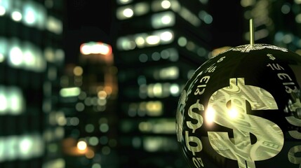 Obraz premium Ticking time bomb with dollar signs, symbolizing the urgency and financial stakes in critical decision-making scenarios.