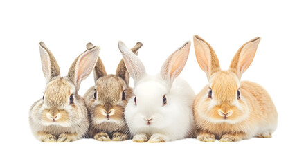 Obraz premium Rabbits, isolated on white background